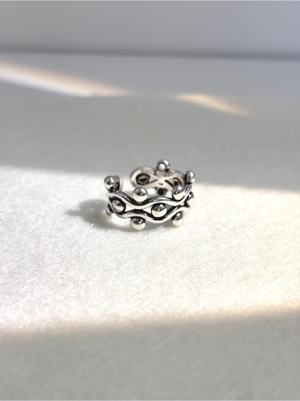 Beaded Wave Ring